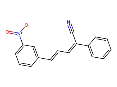 5-(3-Nitrophenyl)-2-phenylpenta-2,4-dienenitrile structure