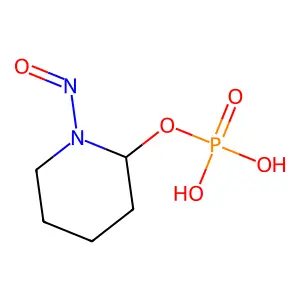 1-hydroxy-N-nitrosopiperidine phosphate ester structure