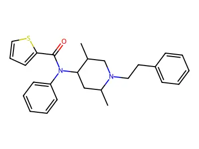 2-Thiophenecarboxamide, N-(2,5-dimethyl-1-(2-phenylethyl)-4-piperidinyl)-N-phenyl- structure