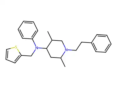 4-Piperidinamine, 2,5-dimethyl-N-phenyl-1-(2-phenylethyl)-N-(thienylmethyl)- structure
