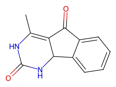4-methyl-3,9b-dihydro-1H-indeno[1,2-d]pyrimidine-2,5-dione structure