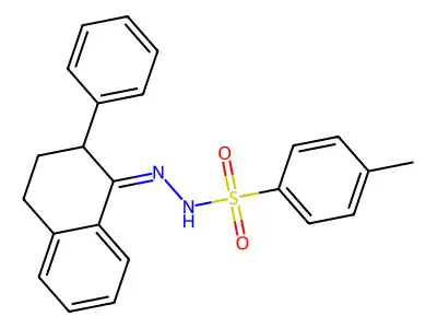 Phenyl tetralone tosylhydrazone structure