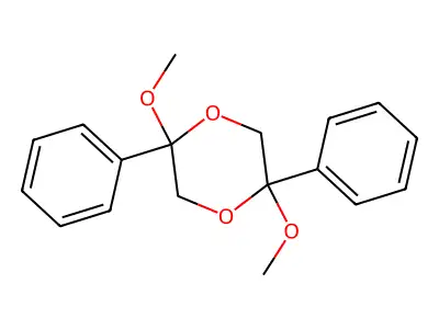 2,5-Dimethoxy-2,5-diphenyl-1,4-dioxane structure
