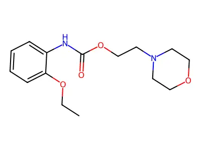 Carbamic acid, (2-ethoxyphenyl)-, 2-(4-morpholinyl)ethyl ester structure
