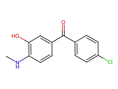 Methanone, (4-chlorophenyl)(3-hydroxy-4-(methylamino)phenyl)- structure