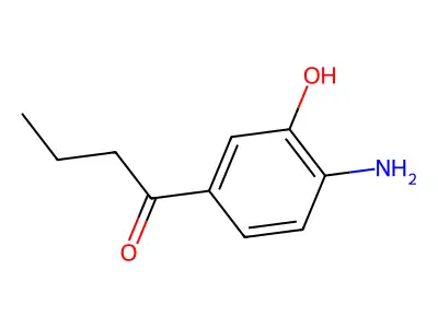 1-Butanone, 1-(4-amino-3-hydroxyphenyl)- structure