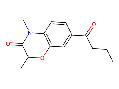 7-Butyryl-2,4-dimethyl-2H-1,4-benzoxazin-3(4H)-one structure