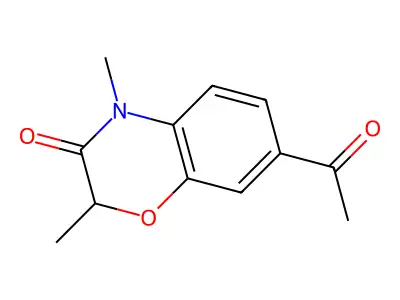 7-Acetyl-2,4-dimethyl-2H-1,4-benzoxazin-3(4H)-one structure