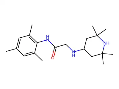 N-Mesityl-2-[(2,2,6,6-tetramethyl-4-piperidinyl)amino]acetamide structure