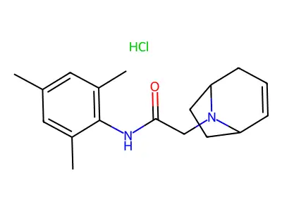 N-(2,4,6-Trimethylphenyl)-8-azabicyclo(3.2.1)oct-2-ene-8-acetamide monohydrochloride structure