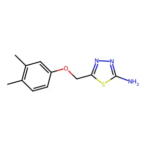 5-[(3,4-Dimethylphenoxy)methyl]-1,3,4-thiadiazol-2-amine structure