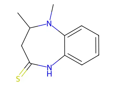 2H-1,5-Benzodiazepine-2-thione, 1,3,4,5-tetrahydro-4,5-dimethyl- structure