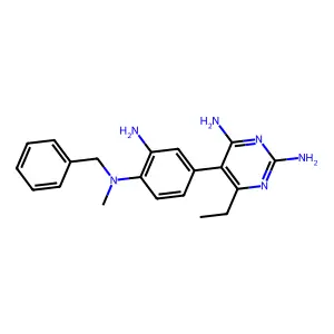 2,4-Pyrimidinediamine, 5-(3-amino-4-(methyl(phenylmethyl)amino)phenyl)-6-ethyl- structure