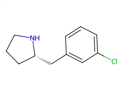 (S)-2-(3-Chlorobenzyl)pyrrolidine structure