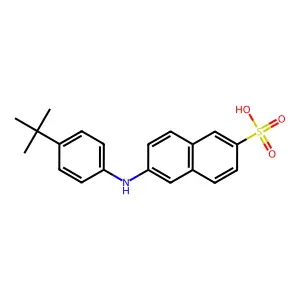 2-Naphthalenesulfonic acid, 6-[[4-(1,1-dimethylethyl)phenyl]amino]- structure