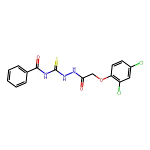N-(N'-((2,4-Dichloro-phenoxy)-acetyl)-hydrazinocarbothioyl)-benzamide structure