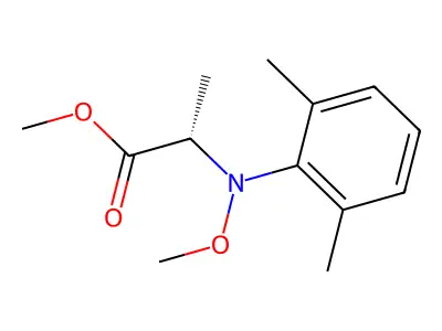 Alanine, N-(2,6-dimethylphenyl)-N-methoxy-, methyl ester structure