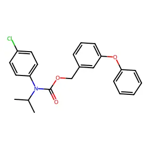 Carbamic acid, (4-chlorophenyl)(1-methylethyl)-, (3-phenoxyphenyl)methyl ester structure