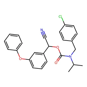 Carbamic acid, (4-chlorobenzyl)(1-methylethyl)-, cyano(3-phenoxyphenyl)methyl ester structure