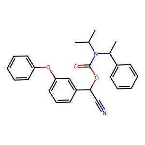 Carbamic acid, (alpha-methylbenzyl)(1-methylethyl)-, (3-phenoxyphenyl)methyl ester structure