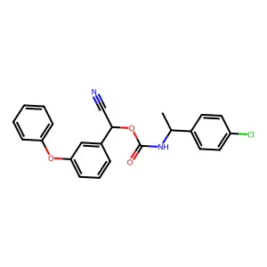 Carbamic acid, (4-chlorophenyl)methyl-, cyano(3-phenoxyphenyl)methyl ester structure