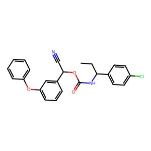 Carbamic acid, (4-chlorophenyl)prethyl-, cyano(3-phenoxyphenyl)methyl ester structure