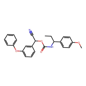 Carbamic acid, (1-(4-methoxyphenyl)propyl)-, cyano(3-phenoxyphenyl)methyl ester structure