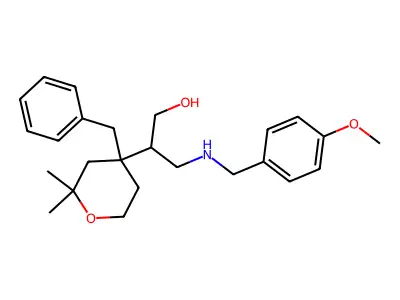 2-(4-Benzyl-2,2-dimethyloxan-4-yl)-3-[(4-methoxyphenyl)methylamino]propan-1-ol structure