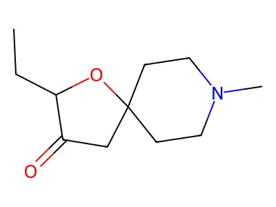 2-Ethyl-8-methyl-3-oxo-1-oxa-8-azaspiro(4,5)decane structure