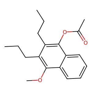 1-Naphthalenol, 4-methoxy-2,3-dipropyl-, acetate structure