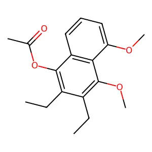 (2,3-Diethyl-4,5-dimethoxynaphthalen-1-yl) acetate structure