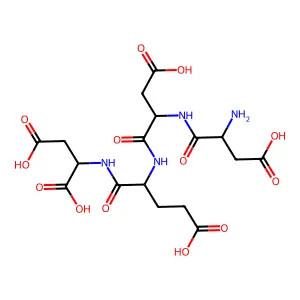 天冬氨酰-天冬氨酰-谷氨酰-天冬氨酸 structure
