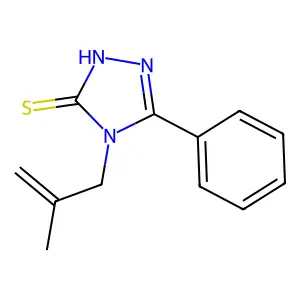 4-(2-methylprop-2-en-1-yl)-5-phenyl-4H-1,2,4-triazole-3-thiol structure