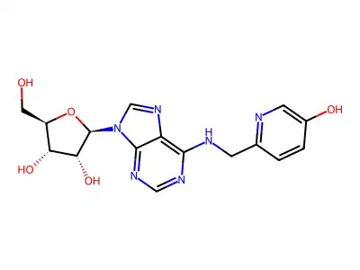 N-((5-Hydroxy-2-pyridinyl)methyl)adenosine structure