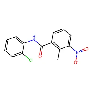 N-(2-chlorophenyl)-2-methyl-3-nitrobenzamide structure