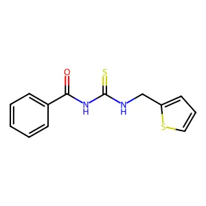 N-[(thiophen-2-ylmethyl)carbamothioyl]benzamide structure