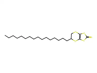 1,3-Dithiolo[4,5-b][1,4]dithiin-2-thione, 5-hexadecyl-5,6-dihydro- structure