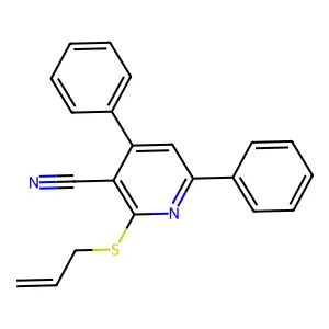 4,6-Diphenyl-2-(2-propen-1-ylthio)-3-pyridinecarbonitrile structure