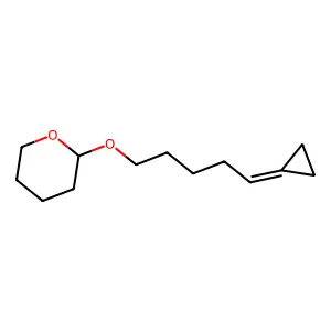 2H-Pyran, 2-[(5-cyclopropylidenepentyl)oxy]tetrahydro- structure