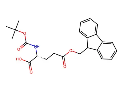 N-Boc-O5-fluorenylmethyl-D-glutamic acid structure