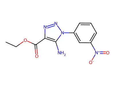 ethyl 5-amino-1-(3-nitrophenyl)-1H-1,2,3-triazole-4-carboxylate structure