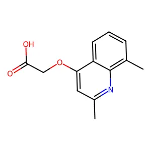 (2,8-Dimethyl-quinolin-4-yloxy)-acetic acid structure