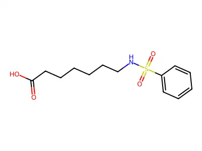 Heptanoic acid, 7-benzenesulfonylamino structure
