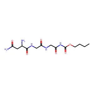 Butyloxycarbonyl-asparaginyl-glycyl-glycinamide structure
