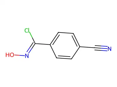4-cyano-N-hydroxy-benzenecarboximidoyl chloride structure