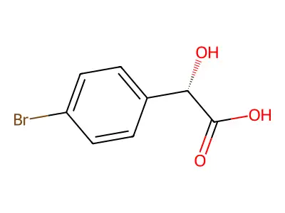 p-Bromomandelic acid, (+)- structure