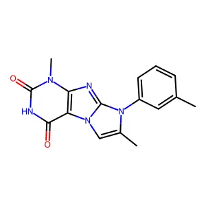 4,7-Dimethyl-6-(3-methylphenyl)purino[7,8-a]imidazole-1,3-dione structure