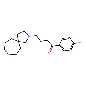 Butyrophenone, 4-(2-azaspiro(4.6)undec-2-yl)-4'-fluoro- structure