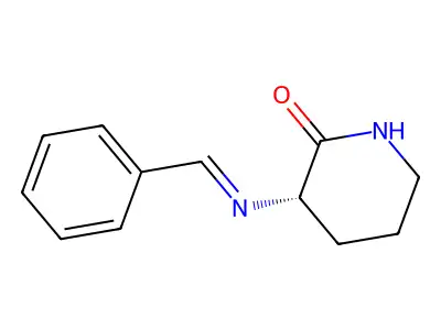 (3S)-3-(benzylideneamino)piperidin-2-one structure
