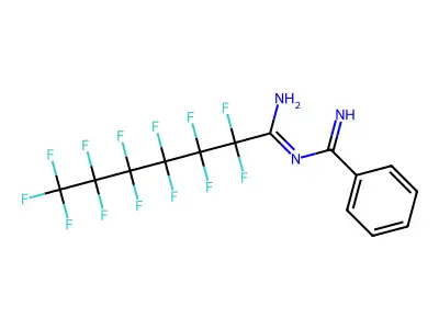 N-(2,2,3,3,4,4,5,5,6,6,7,7,7-Tridecafluoroheptanimidoyl)benzenecarboximidamide structure